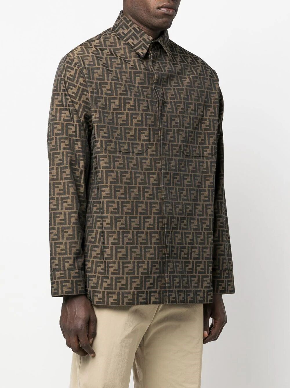 FF JACQUARD FABRIC SHIRT JACKET