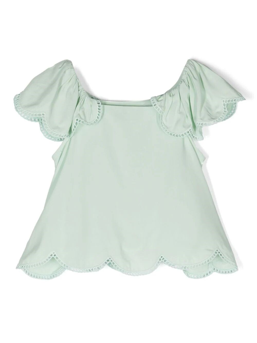 SCALLOPED JERSEY T-SHIRT