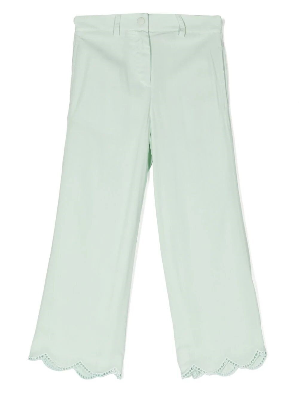 SCALLOPED WIDE-LEG TROUSERS