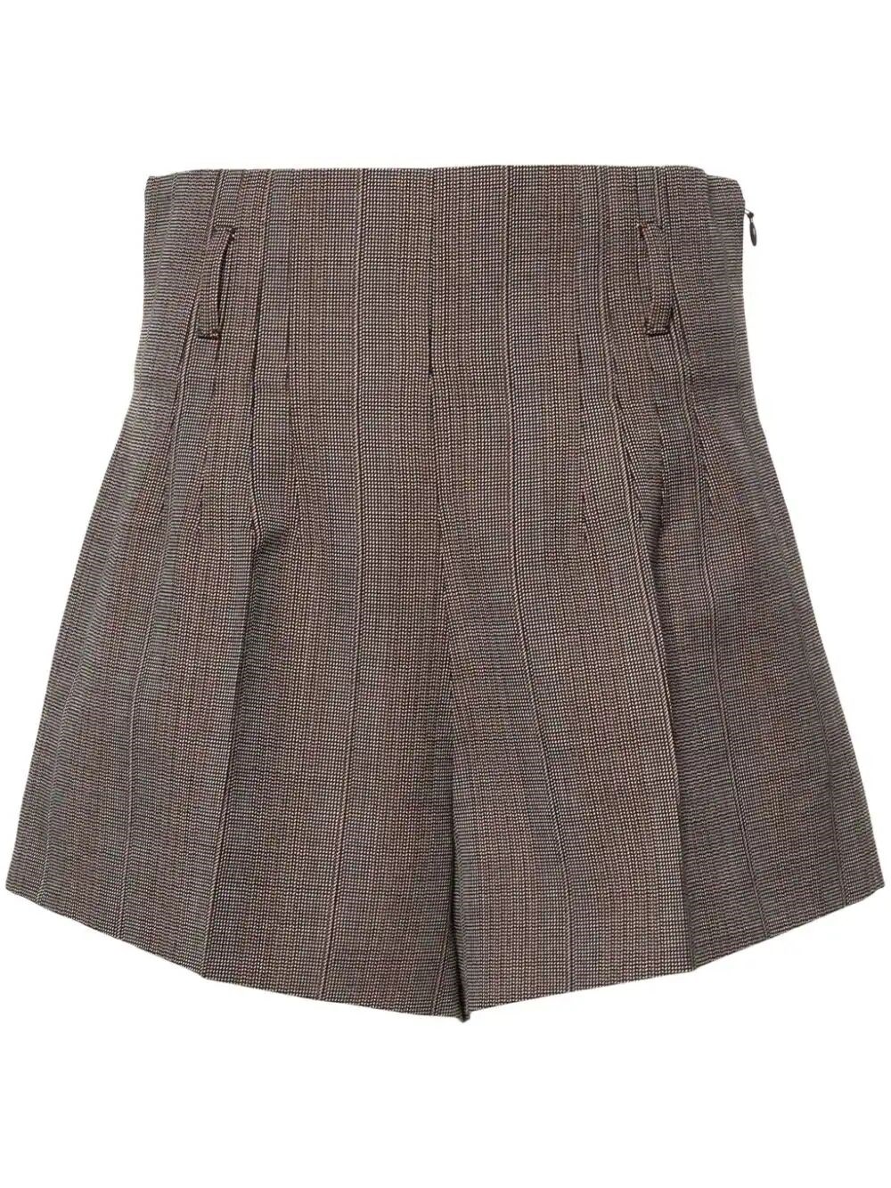 Shop Prada Pinstripe Shorts In Brown
