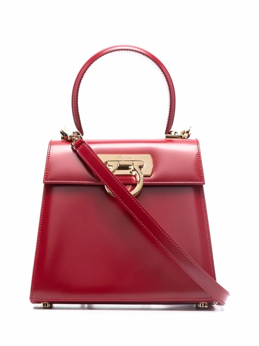 Shop Ferragamo Tote Bag With Strap In Red