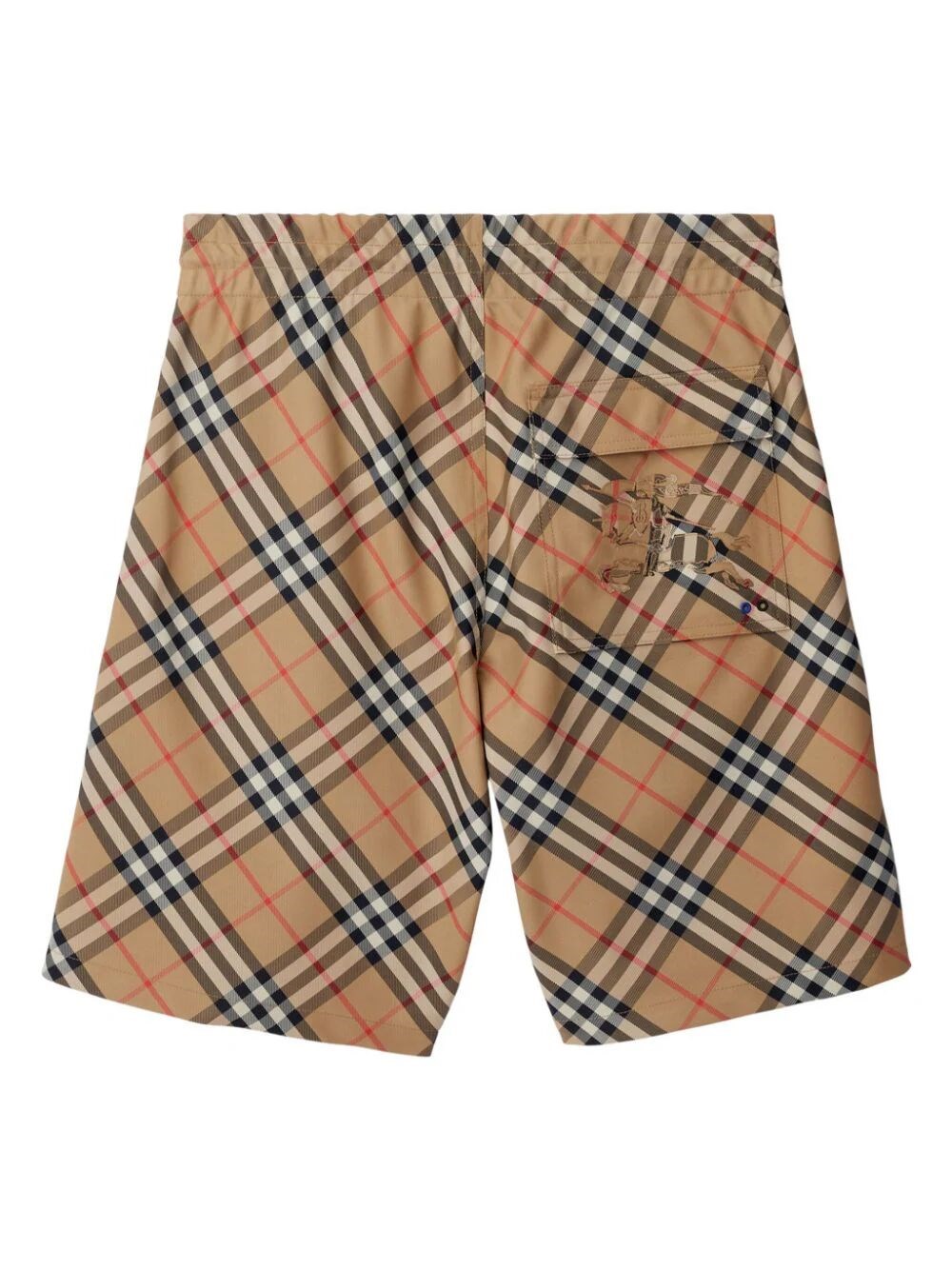 VINTAGE CHECK-PRINT DRAWSTRING SHORTS