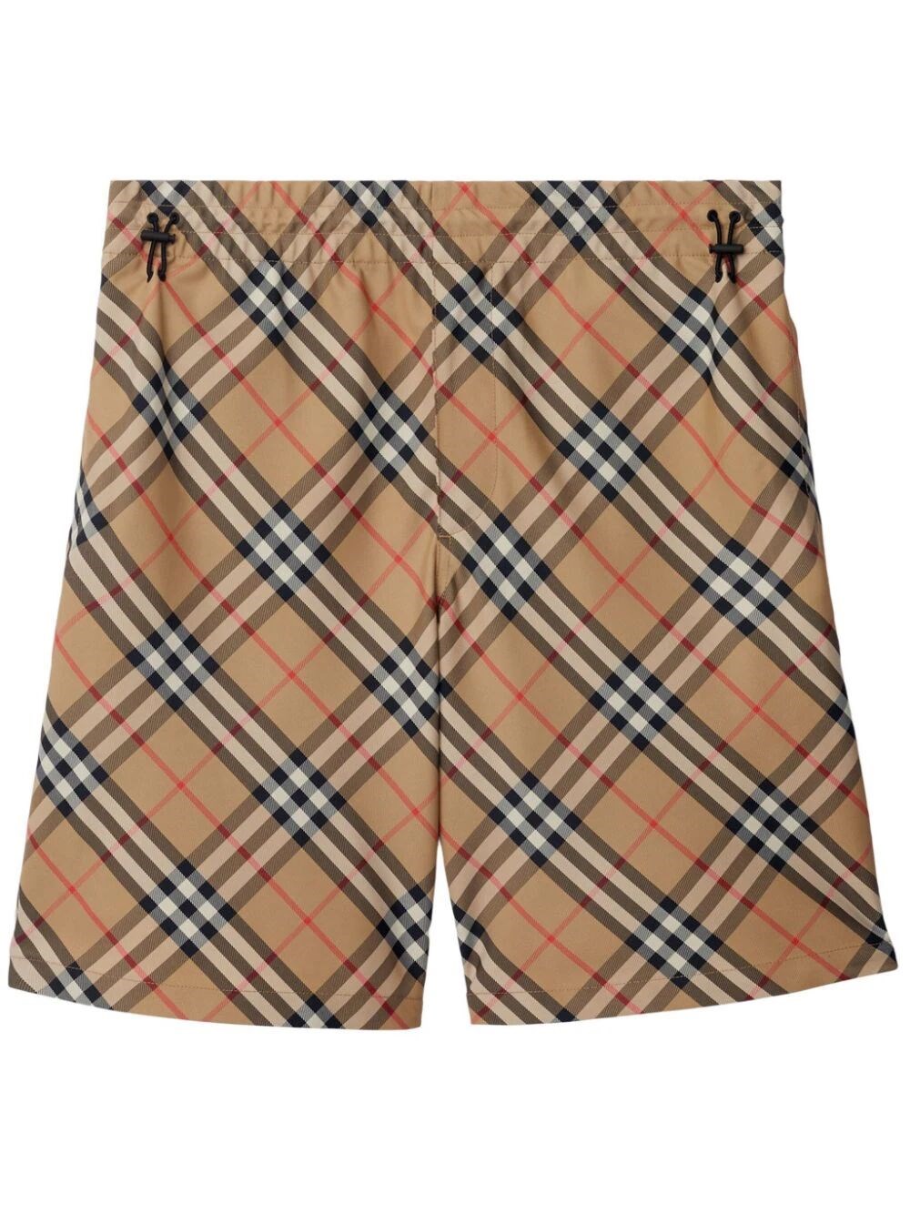 VINTAGE CHECK-PRINT DRAWSTRING SHORTS