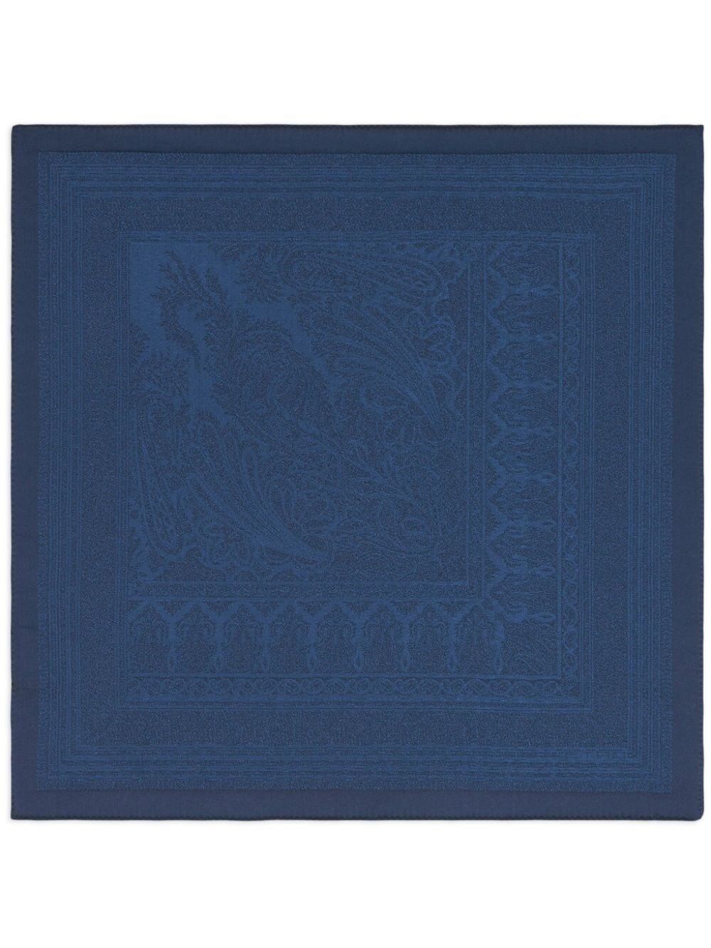 Shop Etro Paisley Pocket Square In Blue