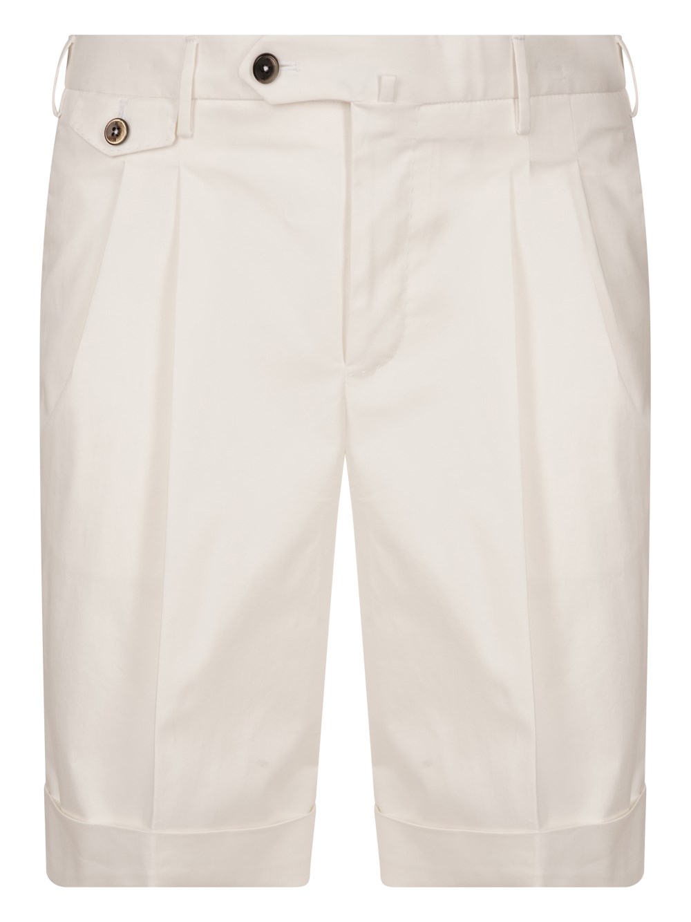 Shop Pantaloni Torino Stretch Shorts In White