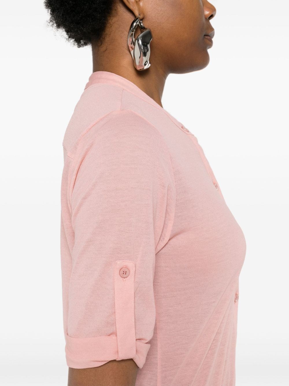 SEMI-SHEER CREPE TOP