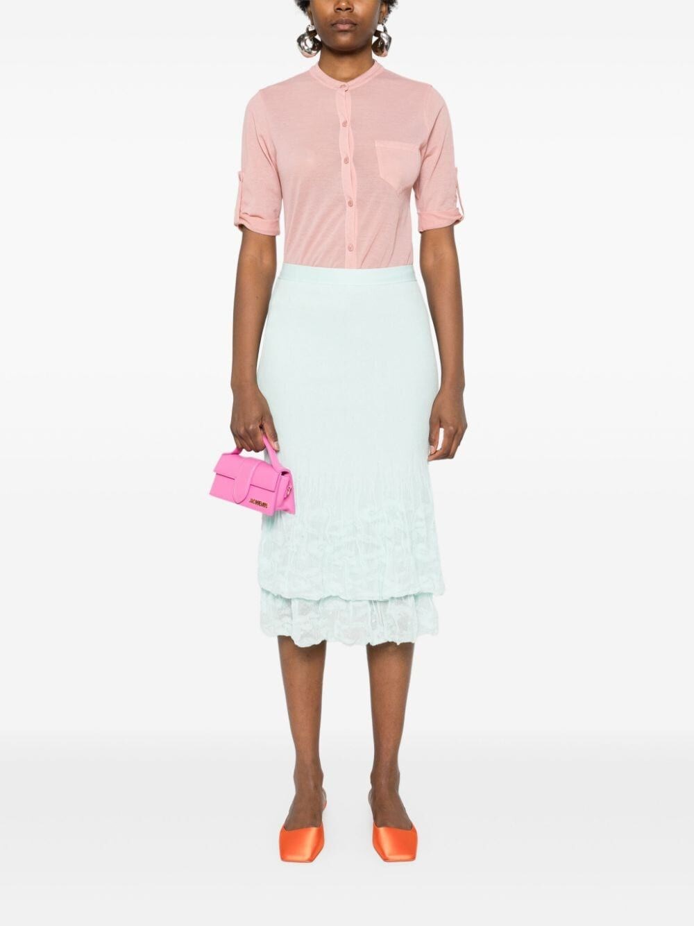 SEMI-SHEER CREPE TOP