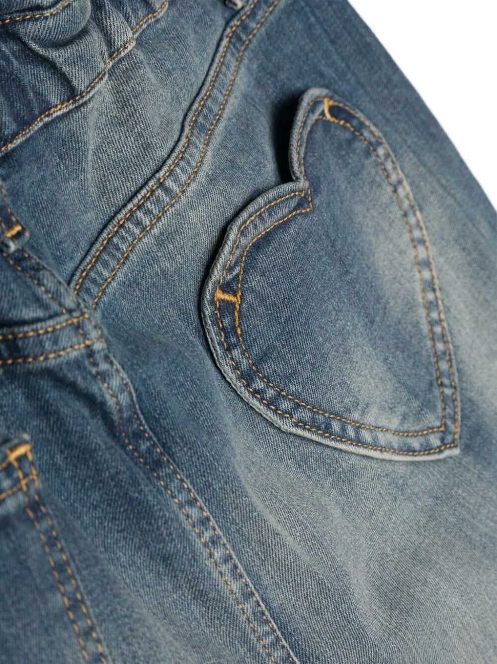 DISTRESSED FINISH DENIM SHORTS