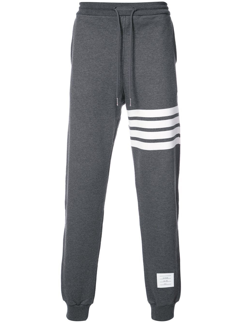 Shop Thom Browne Classic Loopback 4-bar Sweatpants In Grey