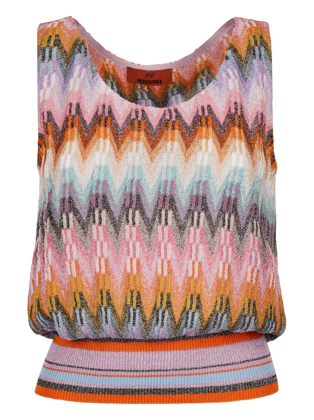 Shop Missoni Knitted Tank Top In Multicolour