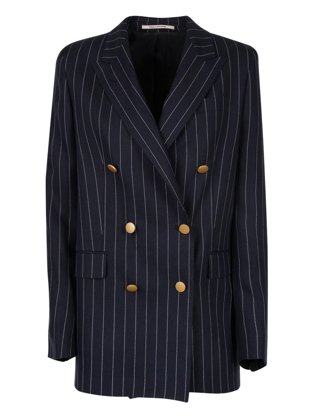 Shop Tagliatore Jasmine Double Breasted Jacket In Blue