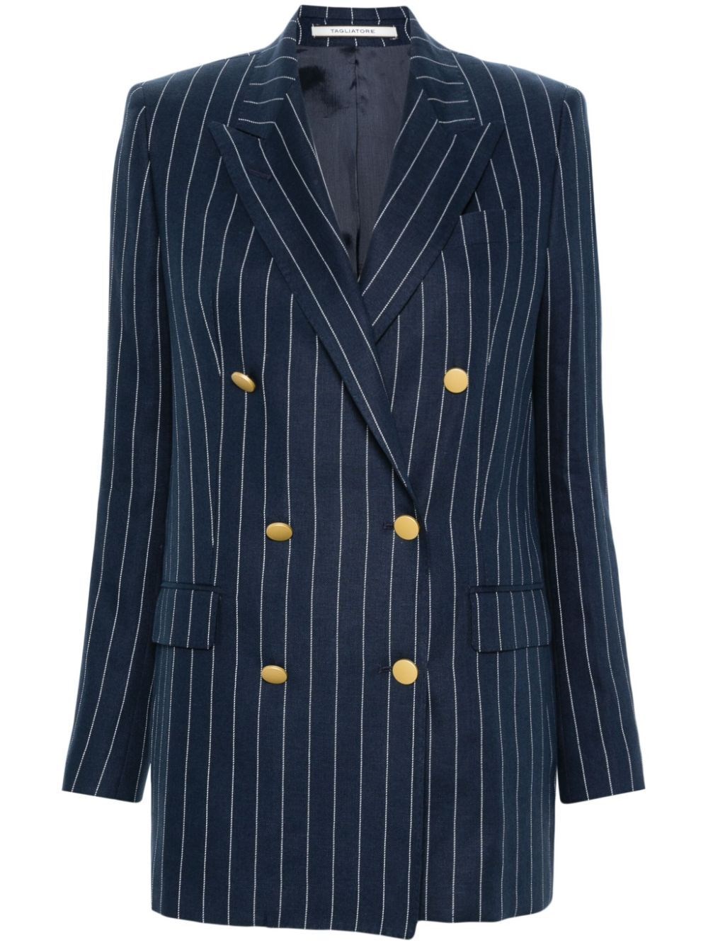 JASMINE PINSTRIPED DOUBLE BREASTED BLAZER