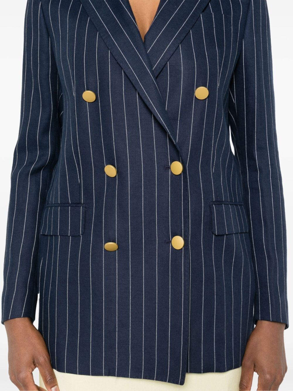 JASMINE PINSTRIPED DOUBLE BREASTED BLAZER