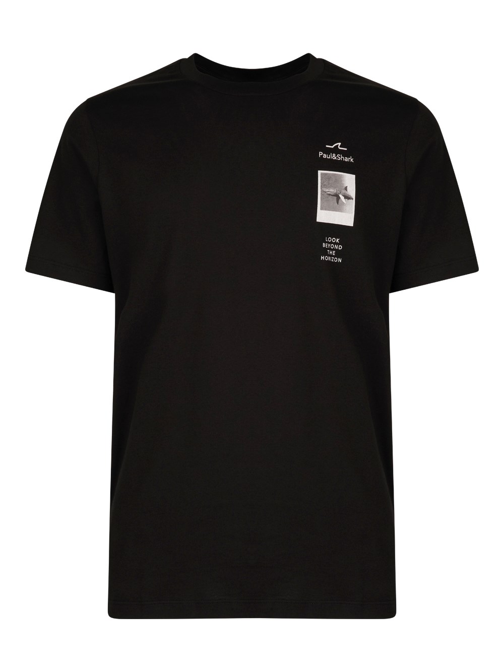 Shop Paul & Shark Shark Print T-shirt In Black