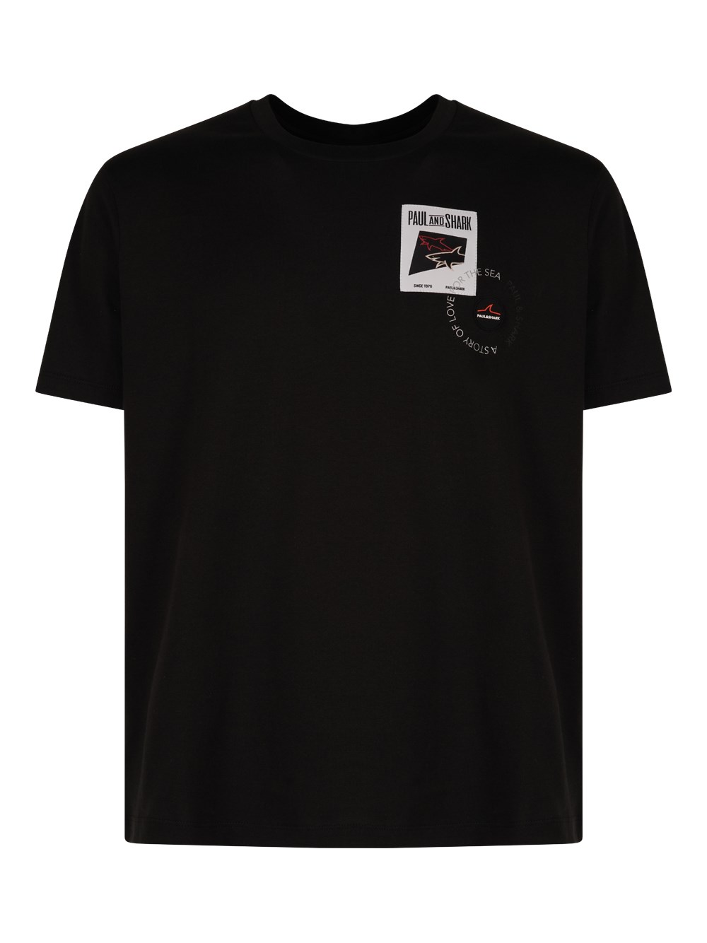 Shop Paul & Shark Logo Patch T-shirt In Black