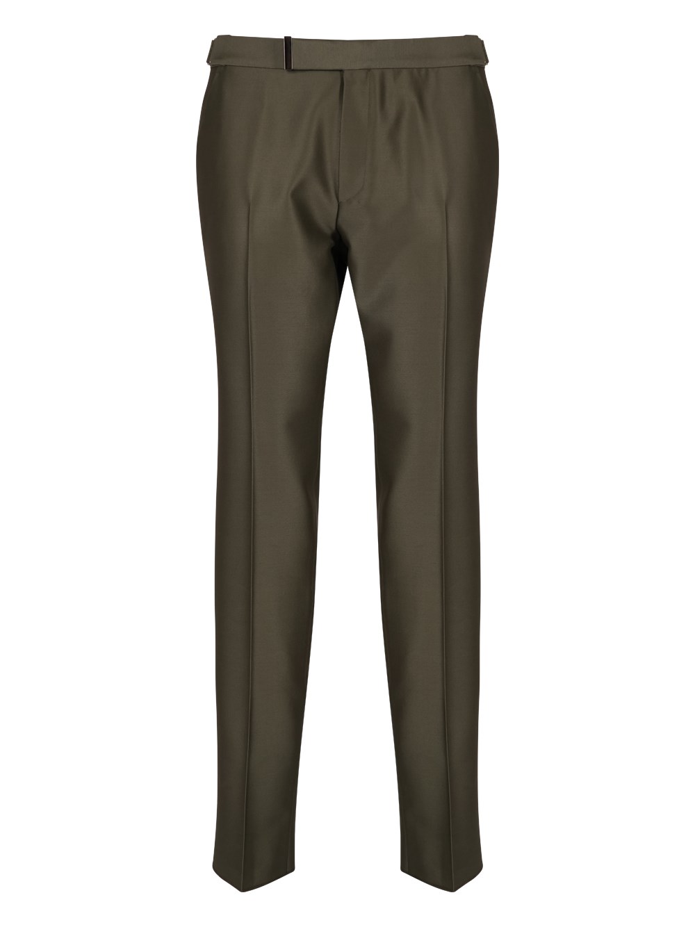 Shop Tom Ford Wool Satin Pants In Green