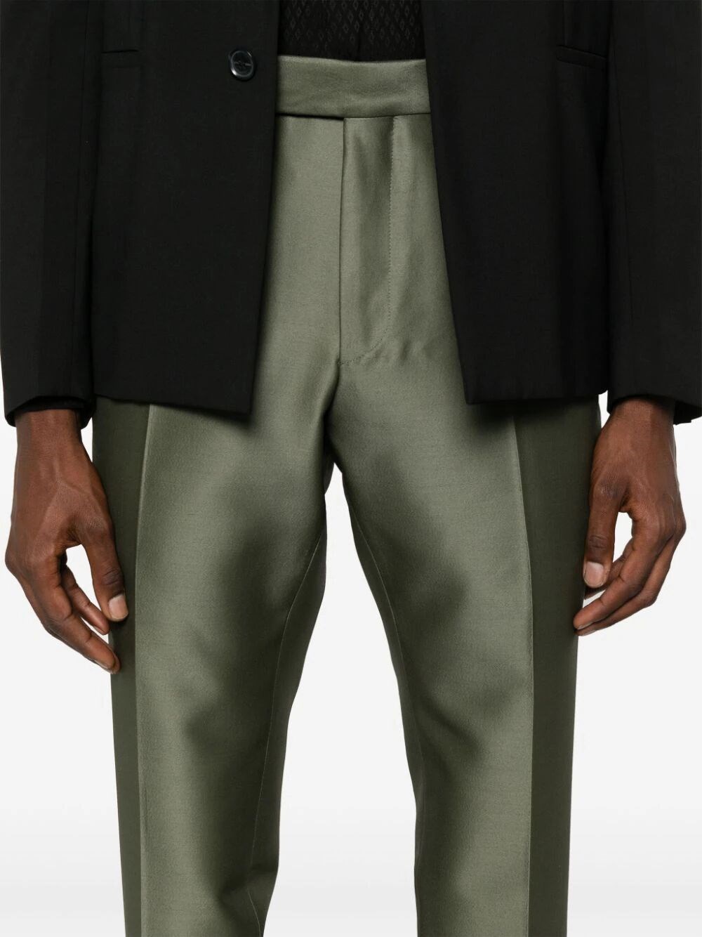 WOOL SATIN PANTS