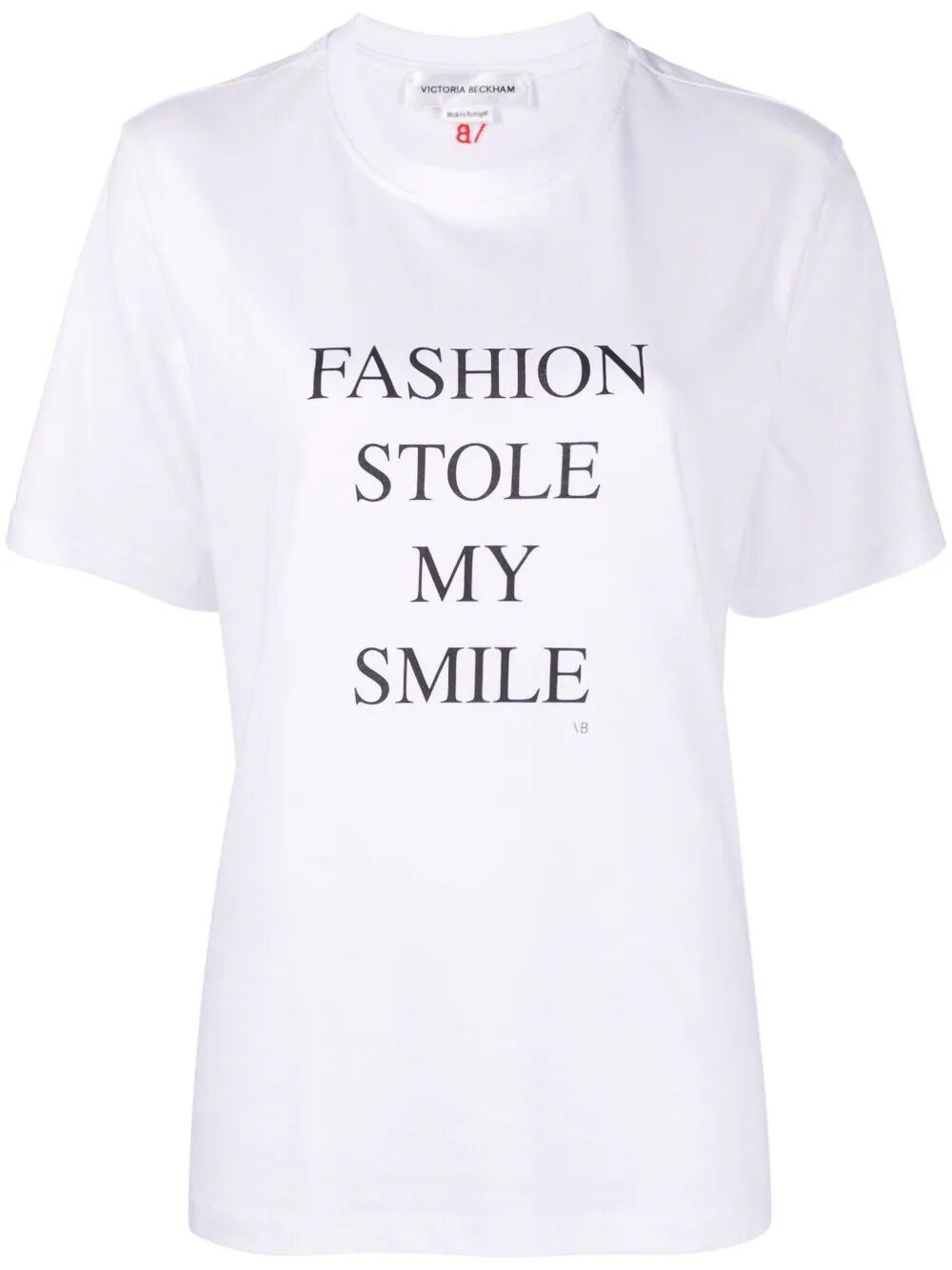 Shop Victoria Beckham T-shirt Stampa Slogan In White