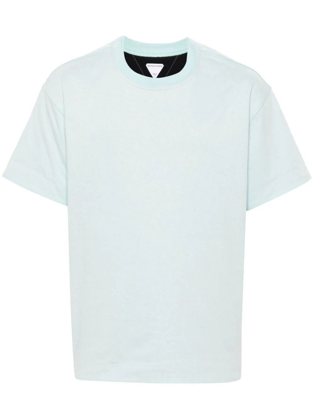Shop Bottega Veneta Double-layer Cotton T-shirt In Blue