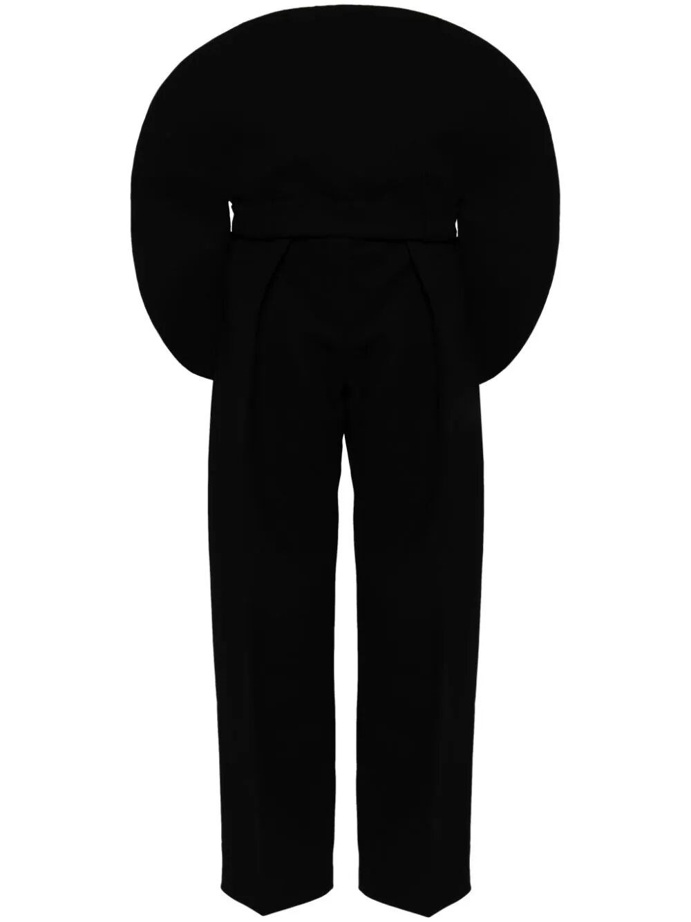 Shop Jacquemus Le Pantalon Rond Trousers In Black