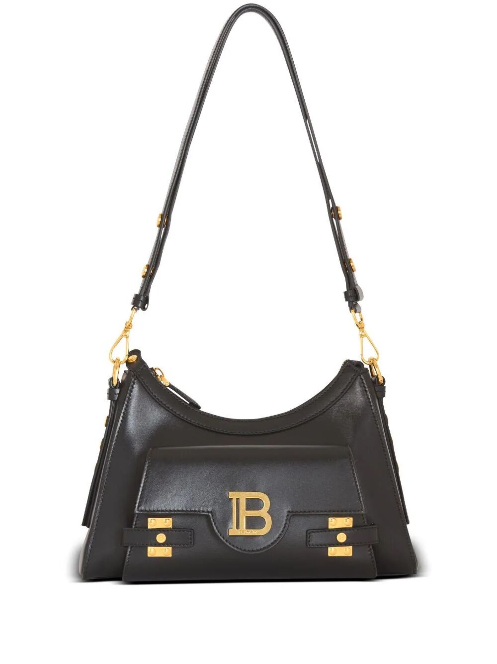 Shop Balmain B-buzz Hobo Bag In Black