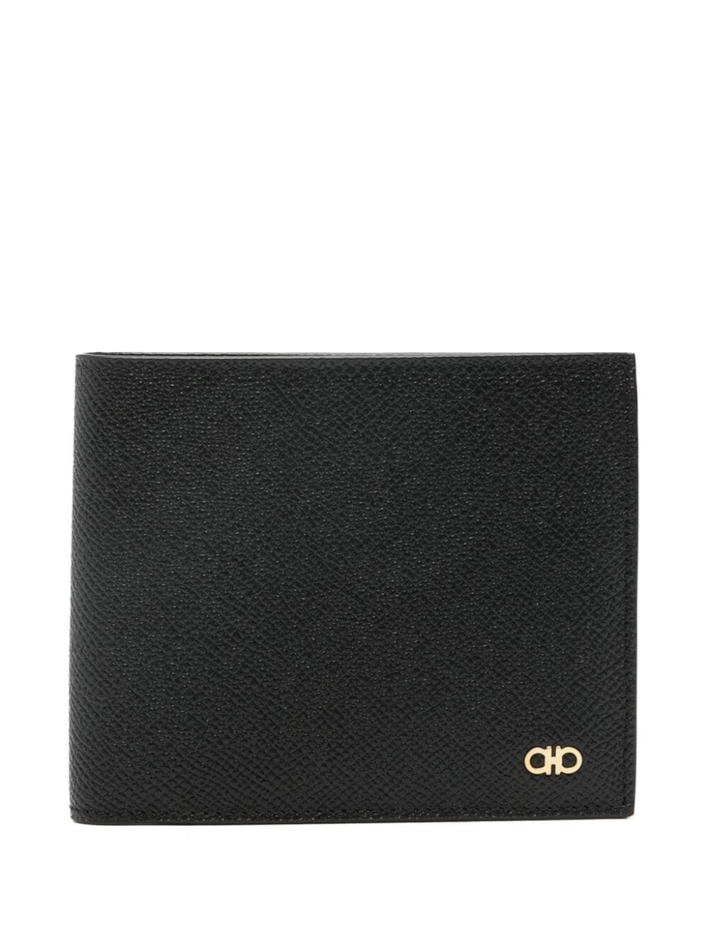 Shop Ferragamo Gancini-plaque Bi-fold Wallet In Black