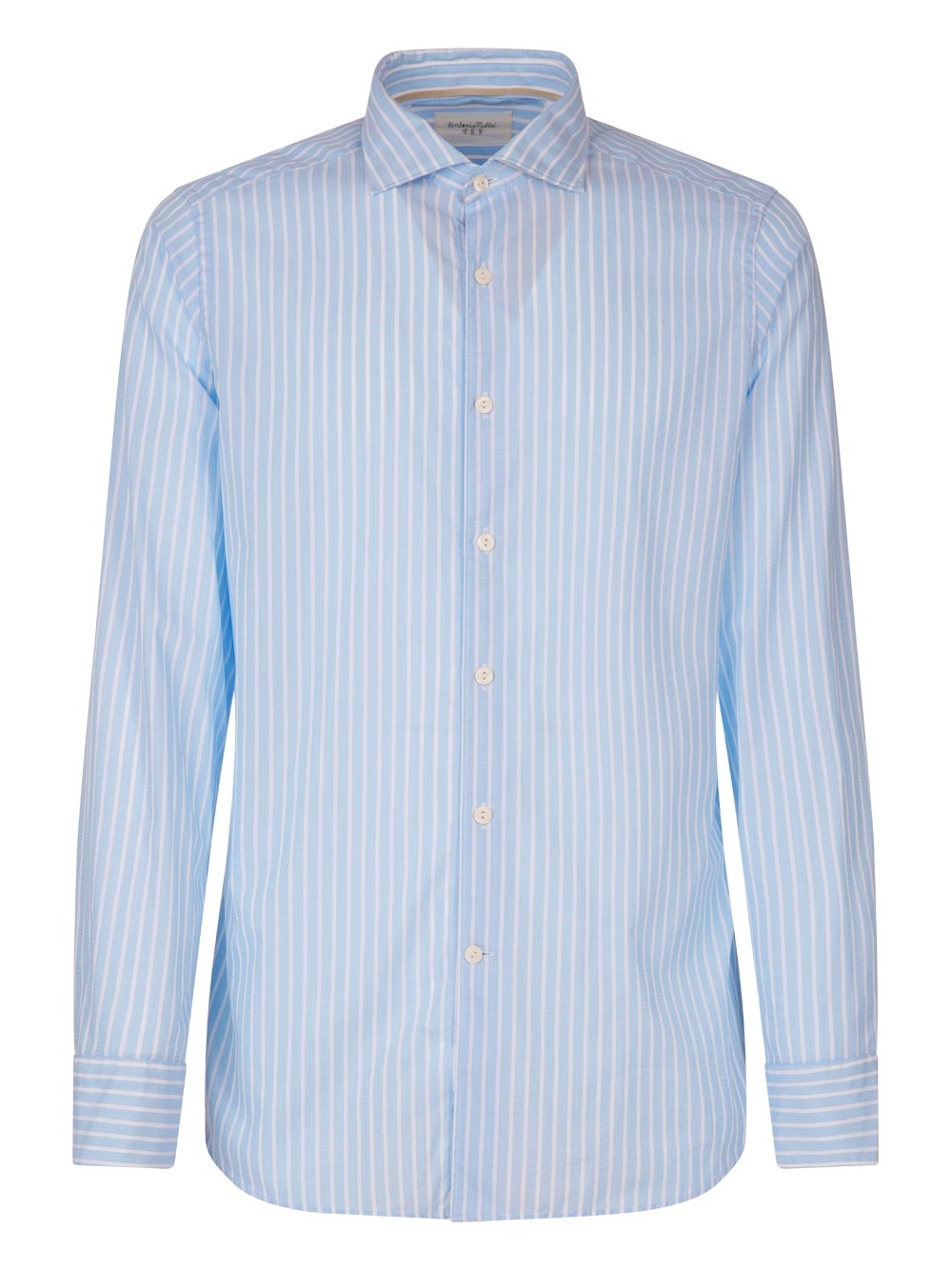 Shop Tintoria Mattei Slim Fit Striped Shirt In Blue