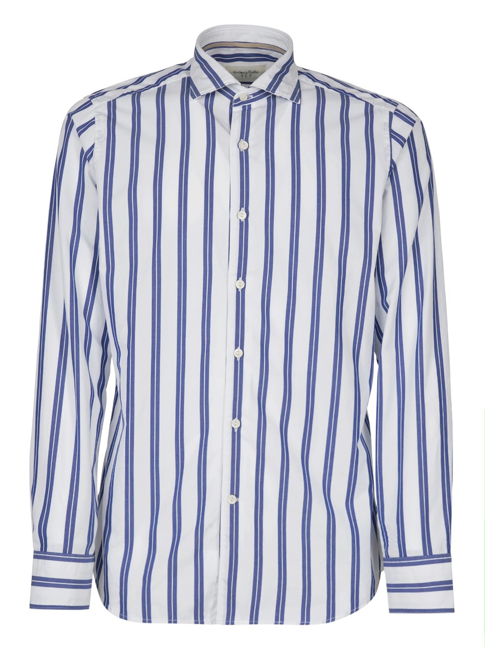 Shop Tintoria Mattei Striped Cotton Shirt In White