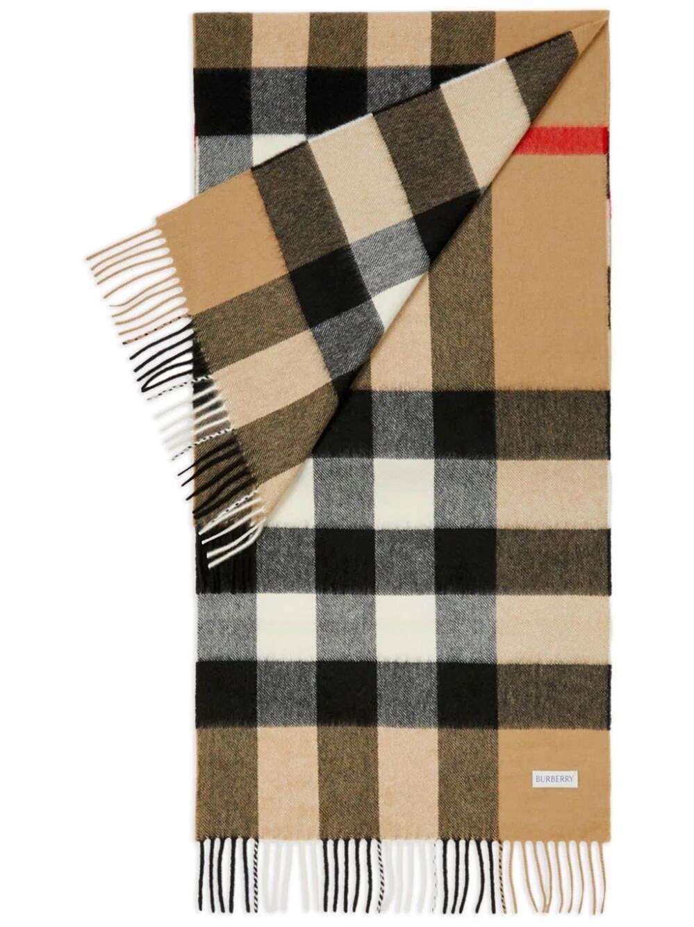 Shop Burberry Vintage Check Cashmere Scarf In Nude & Neutrals