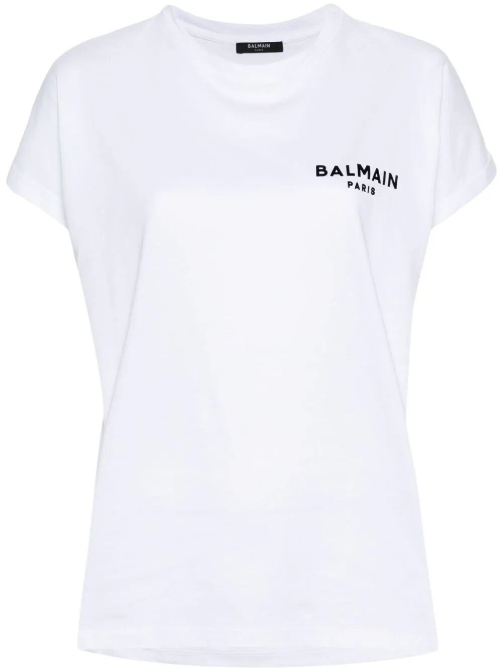 Shop Balmain Logo Print T-shirt In White