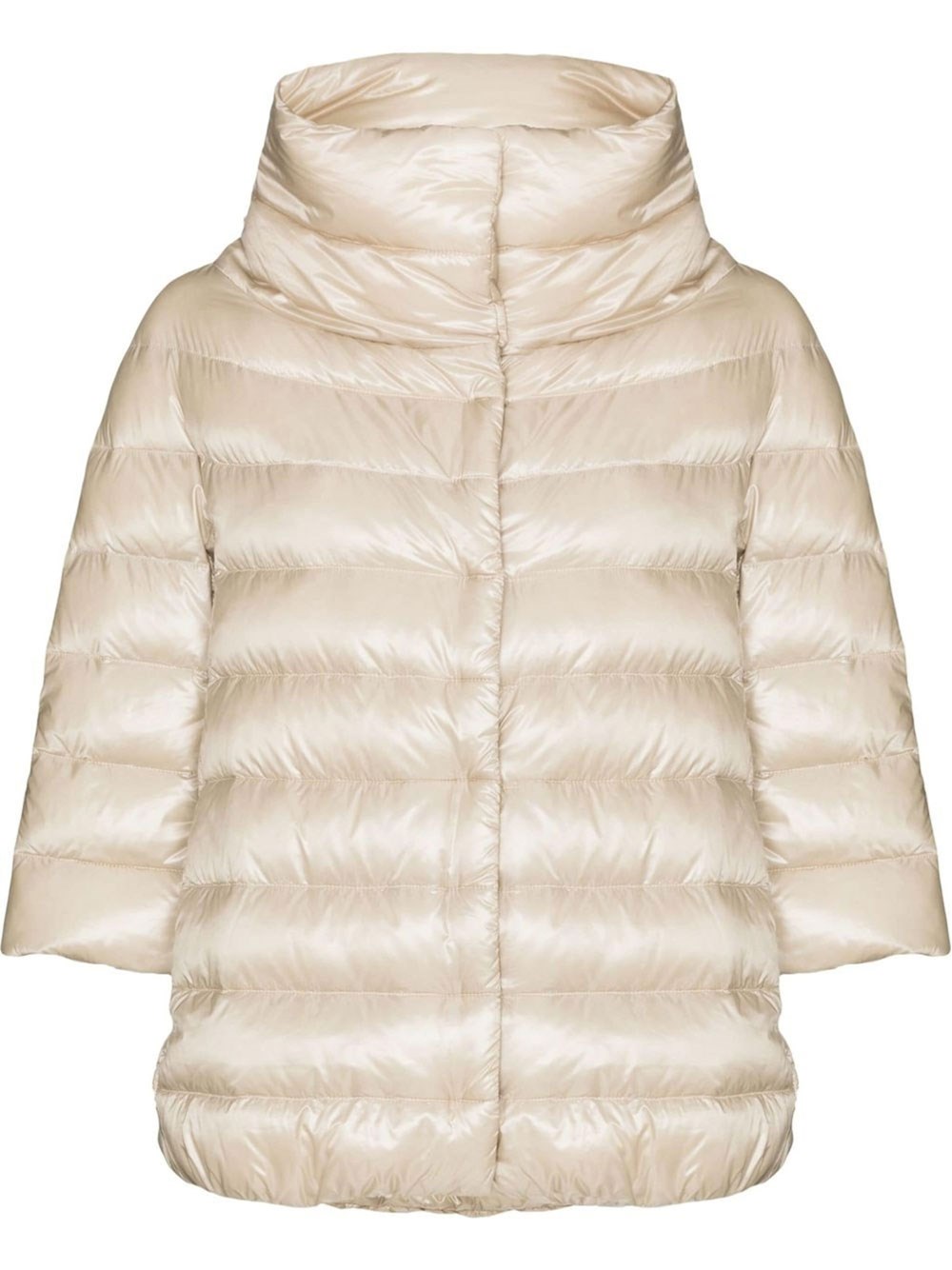 Shop Herno High-neck Puffer Jacket In Nude & Neutrals