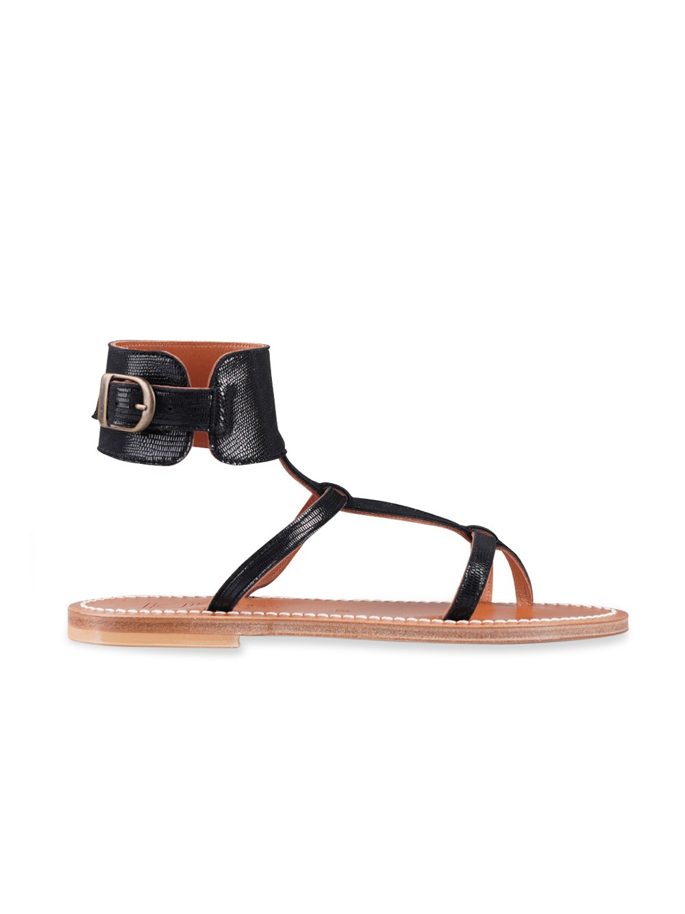 Shop Kjacques Caravelle Sandals In Black