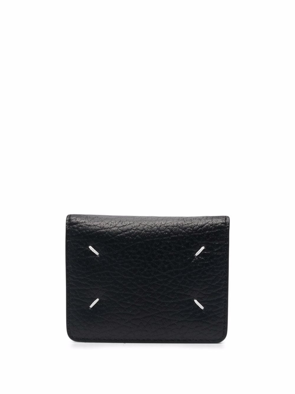 Maison Margiela Four Stitches Wallet With Button Accessories In Black