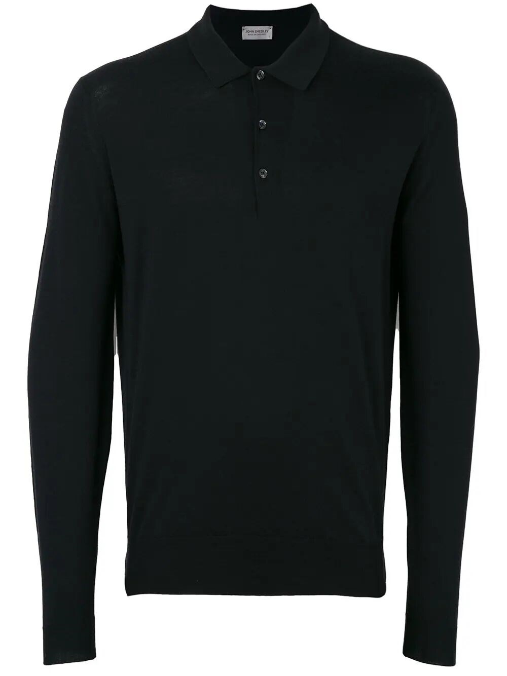 Shop John Smedley Polo-neck Knit Jumper In Black