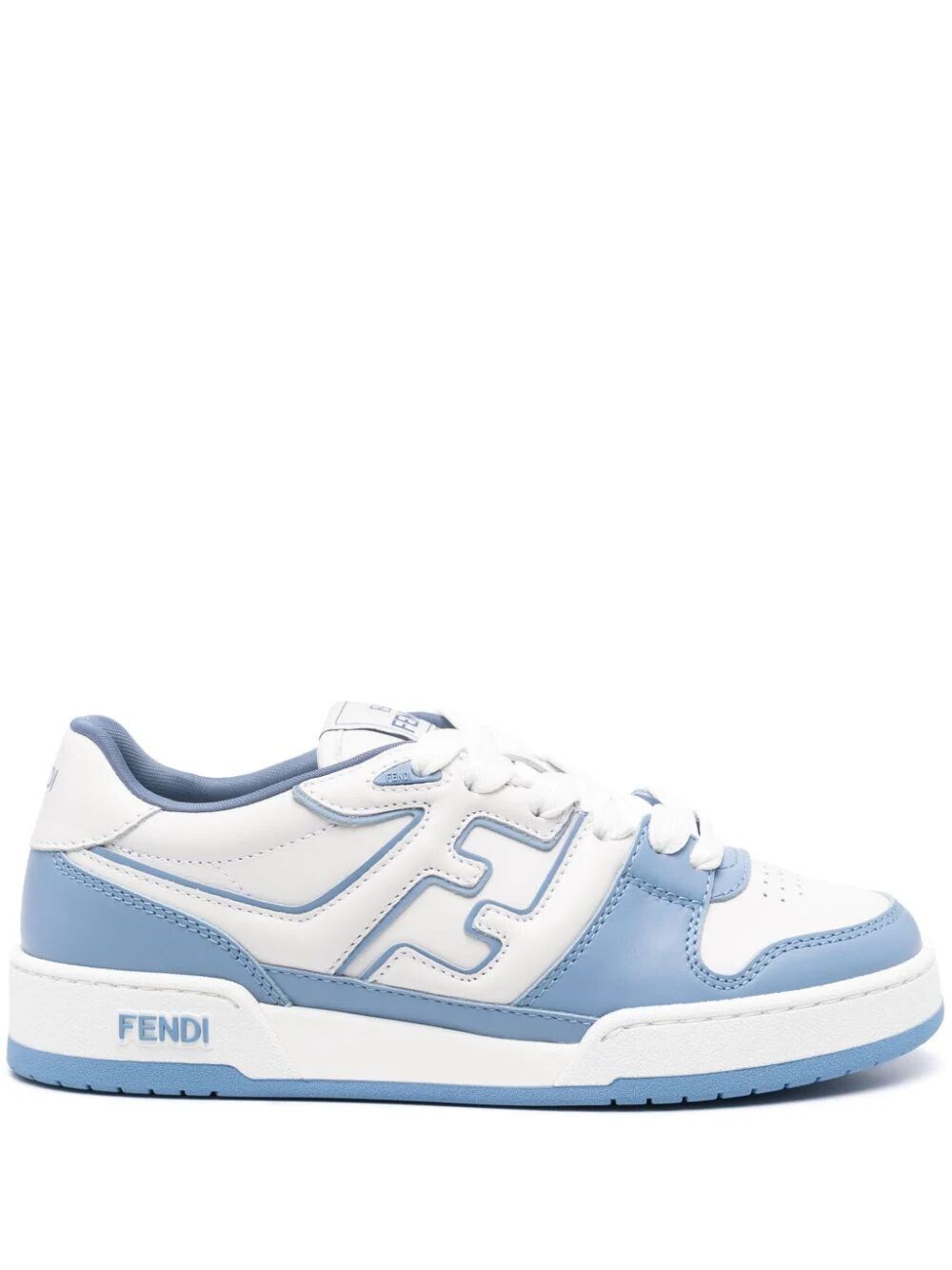 Shop Fendi Match Sneakers In White