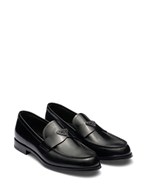 PRADA ローファー　37 プラダ モノリス レザー ローファー 37 1/2 レディース ブラック