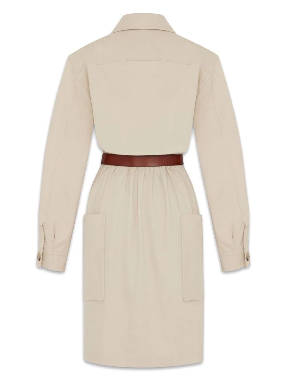 SAHARIENNE BELTED COTTON DRESS