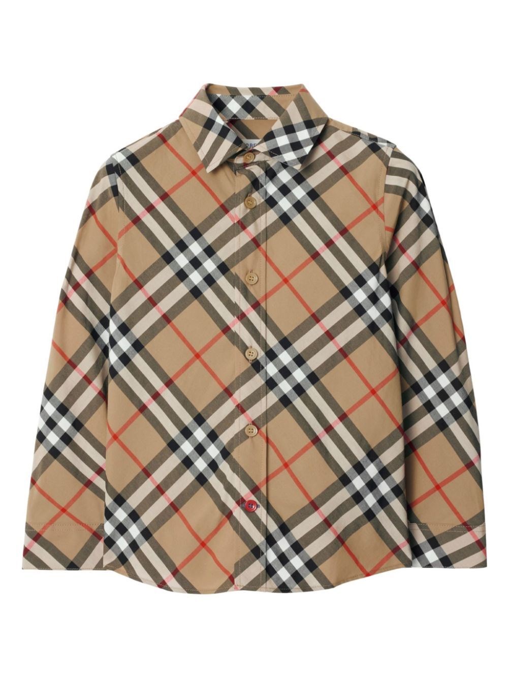 Burberry Kids' Checked Shirt In Brown