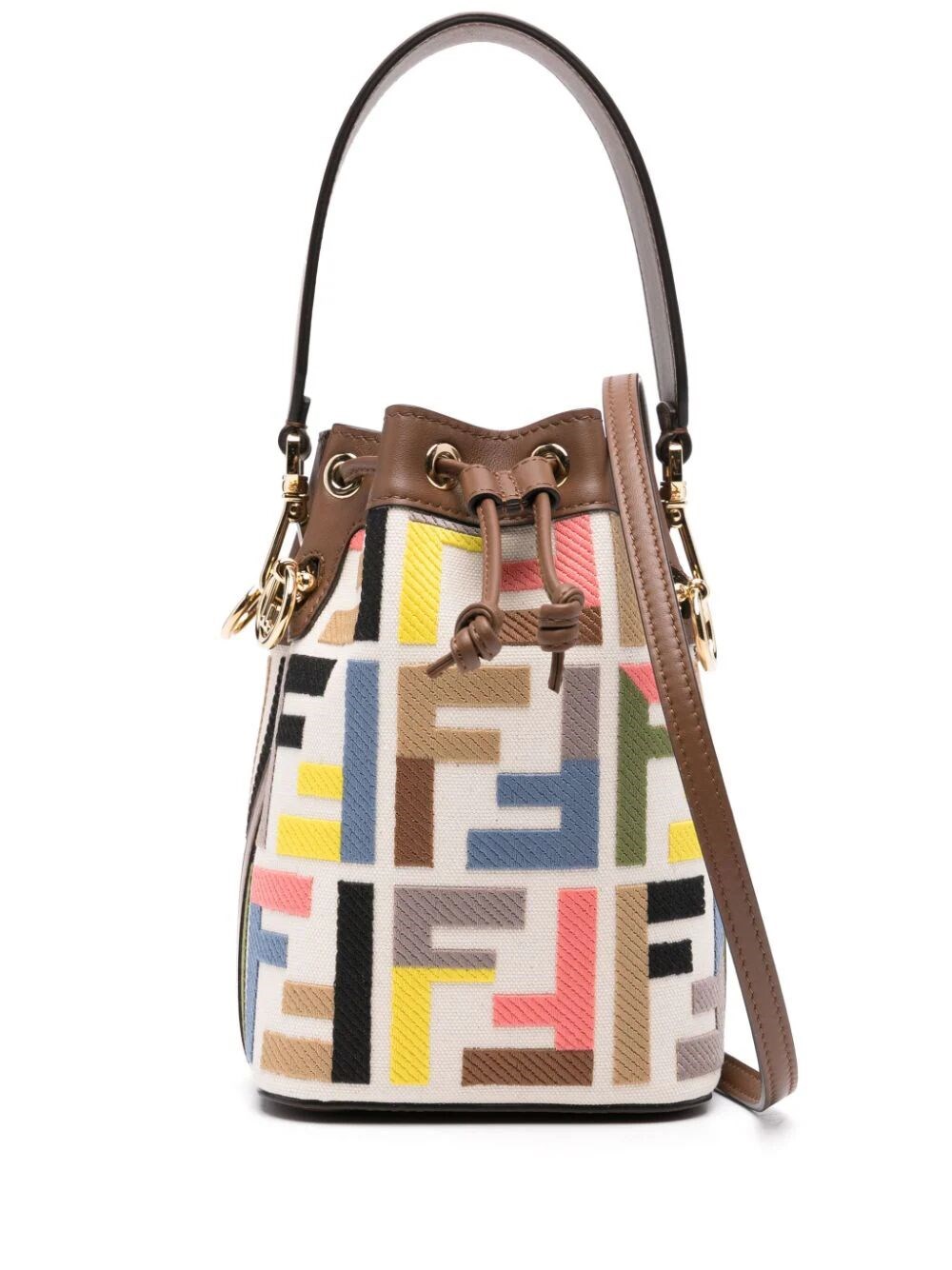 Fendi Mon Tresor Mini Bucket Bag In Multicolour