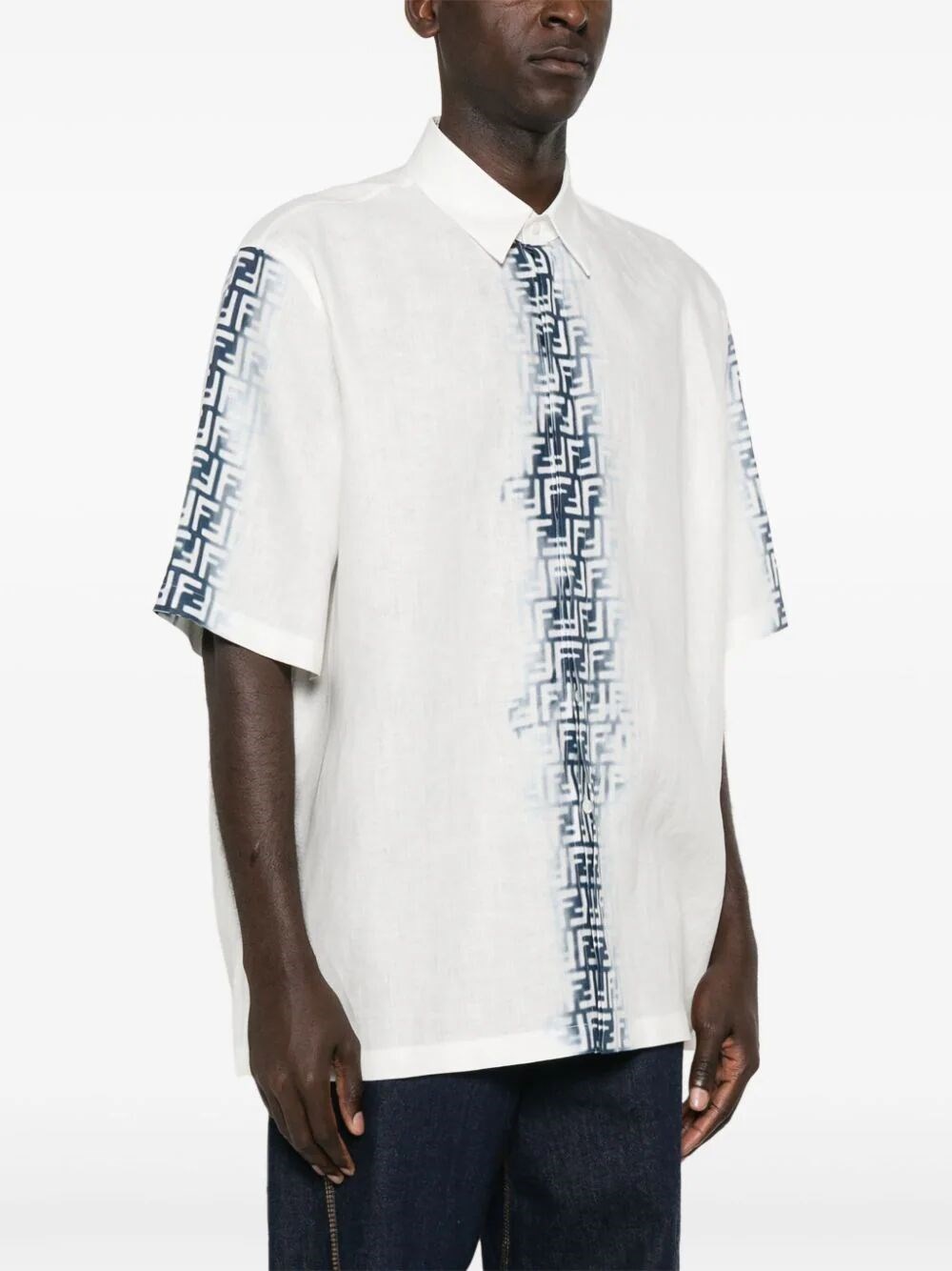 FF-PRINT LINEN SHIRT