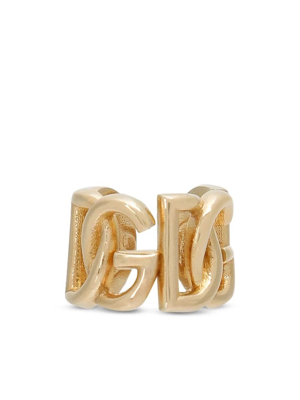 Shop Dolce & Gabbana Logo Dg Ear Cuff In Metallic