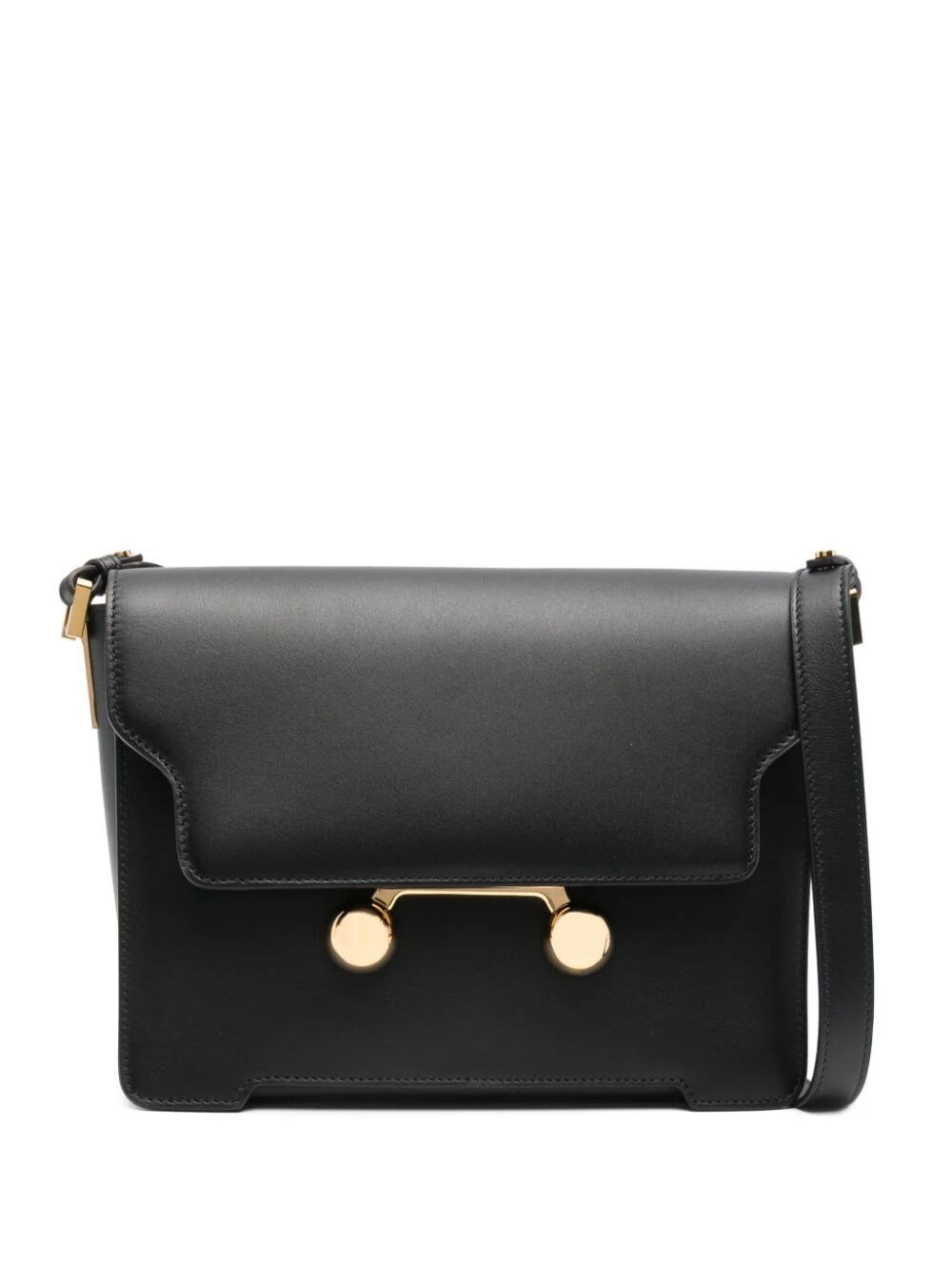 Shop Marni Trunkaroo Medium Shoulder Bag In Black