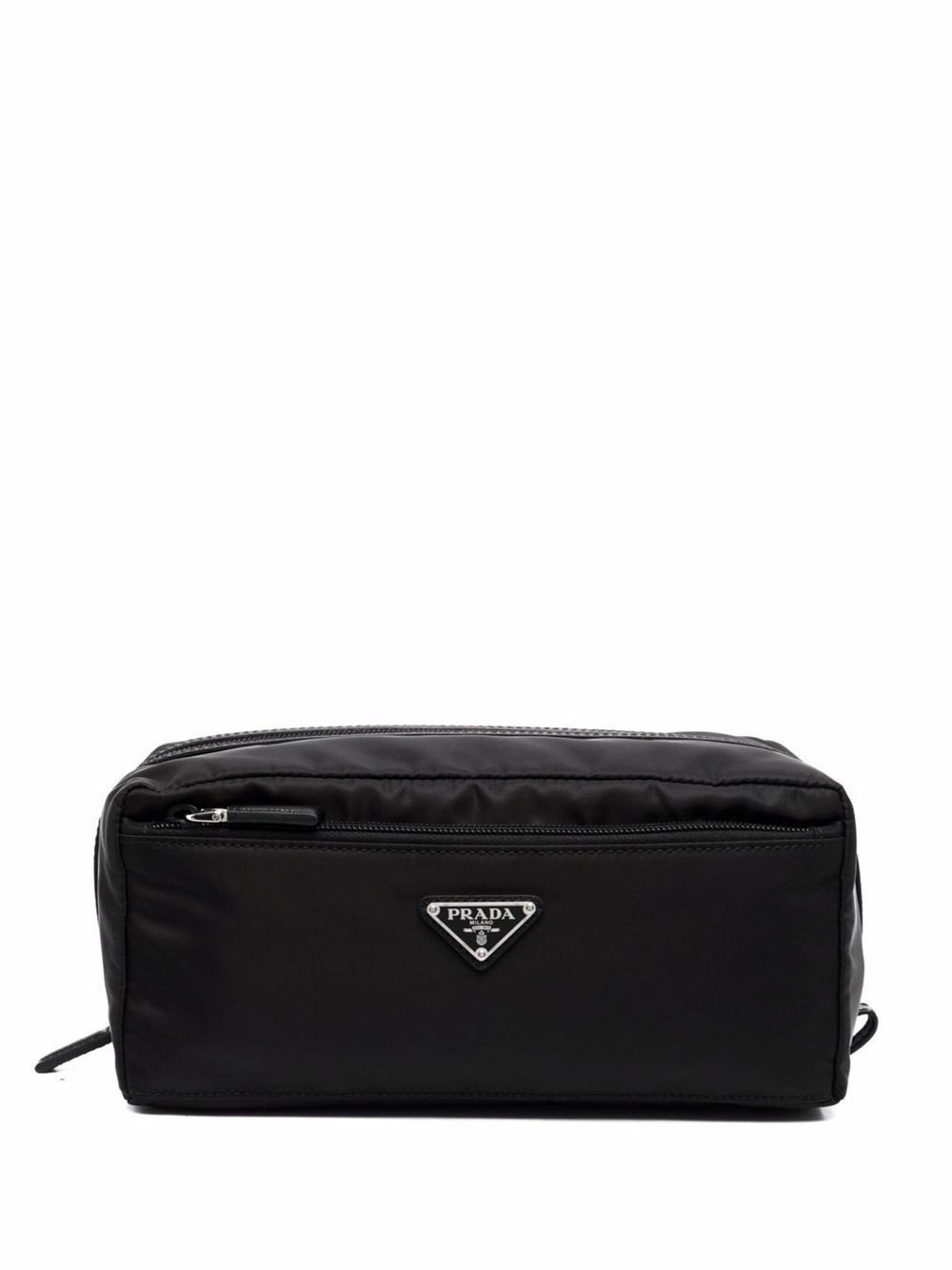 Shop Prada Re-nylon Wash Bag In Black