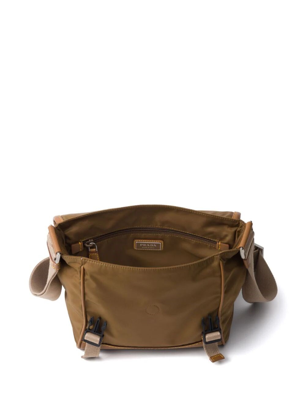 RE-NYLON AND LEATHER SHOULDER BAG