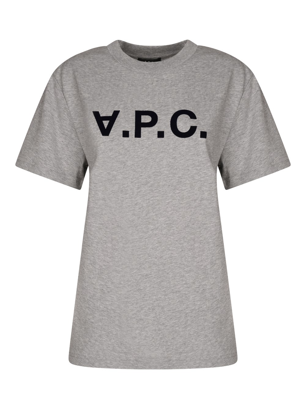 Shop Apc Logo T-shirt In Grey