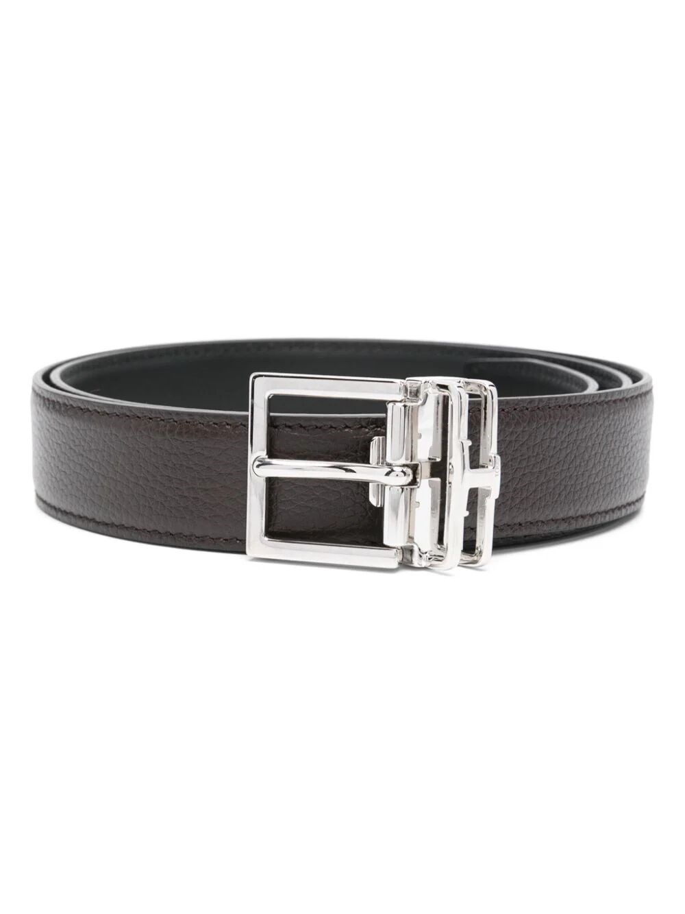 Tod's Buckled Leather Belt In Brown