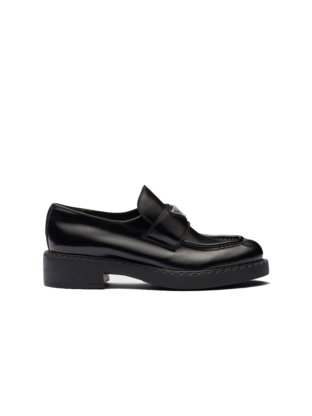 Prada Chocolate Loafers In Black