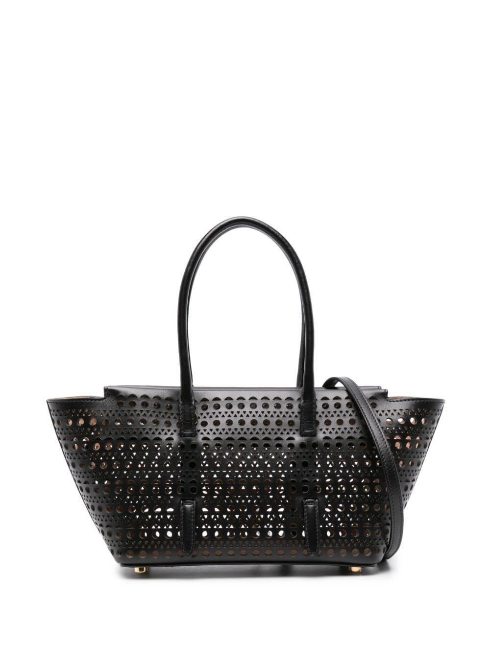 Shop Alaïa Neo Mina 20 Shoulder Bag In Black