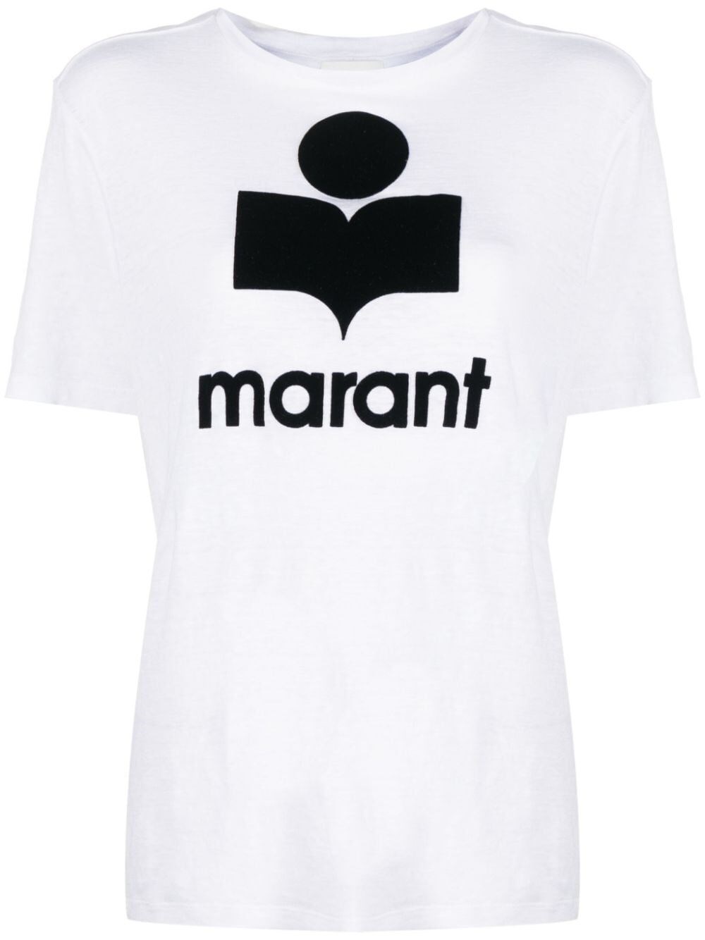 Isabel Marant Étoile Isabel Marant Etoile Logo Print Zewel Short-sleeve T-shirt In White