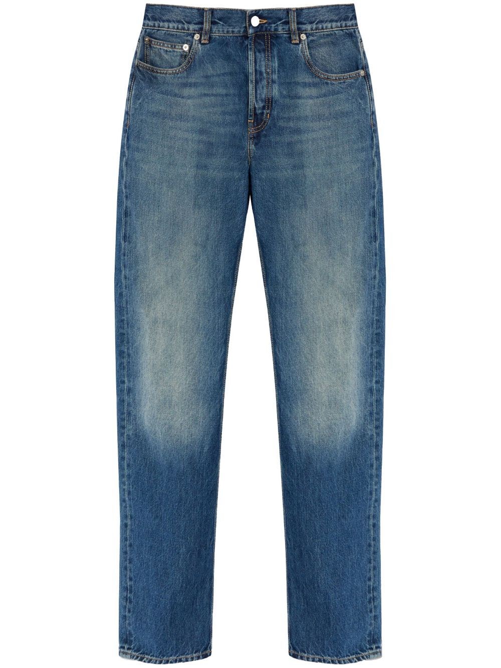 LOGO-PRINT STRAIGHT-LEG JEANS